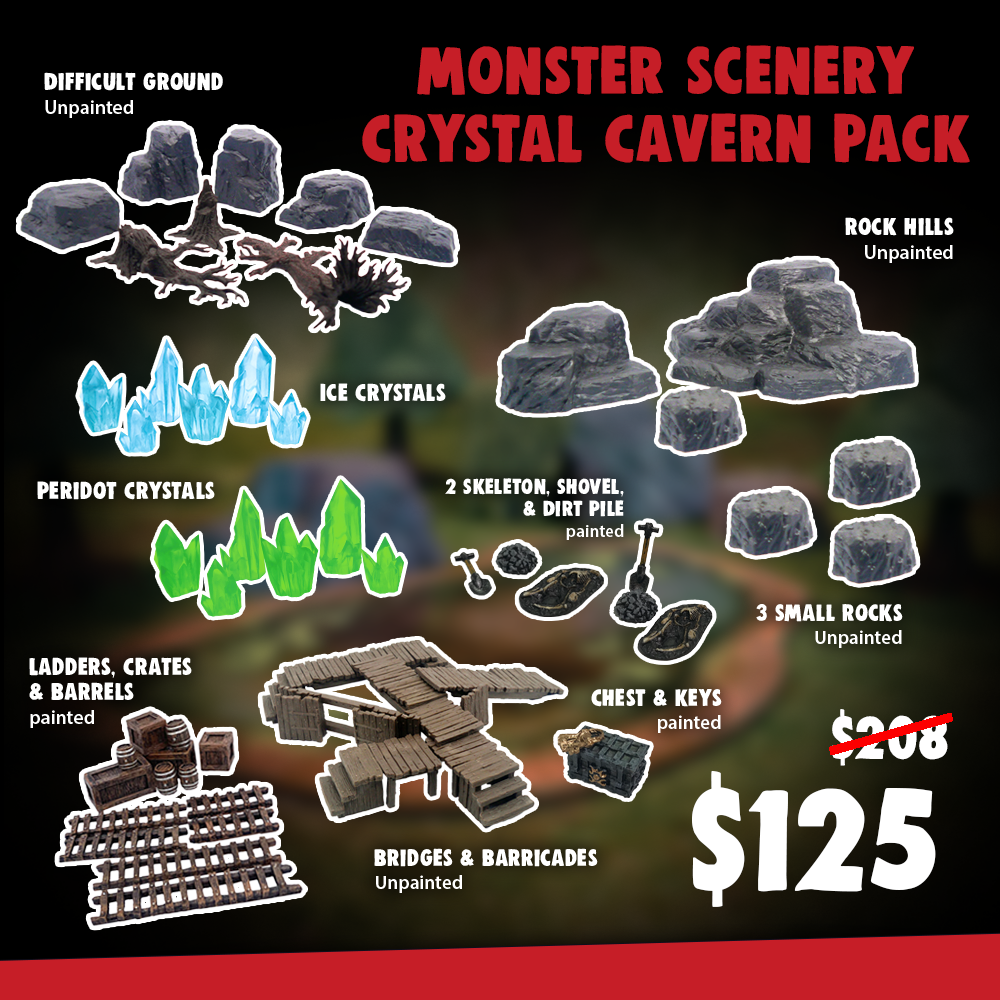 cave of monsters games Monster Scenery Crystal Cavern Pack