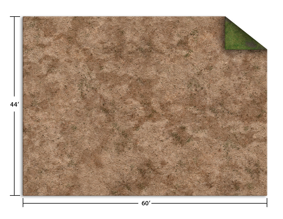 44x60" Game Mat - Broken Grassland / Desert Scrubland Warehouse BLOWOUT!