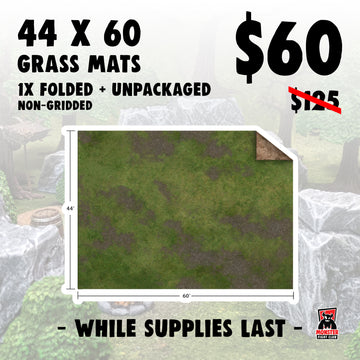 44x60" Game Mat - Broken Grassland / Desert Scrubland Warehouse BLOWOUT!