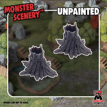 Monster Scenery: Unpainted Tree Stumps (x2)