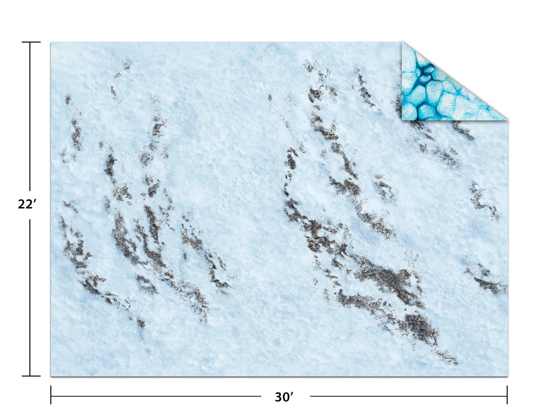 22x30" Game Mat - Ice Floe / Frozen Tundra