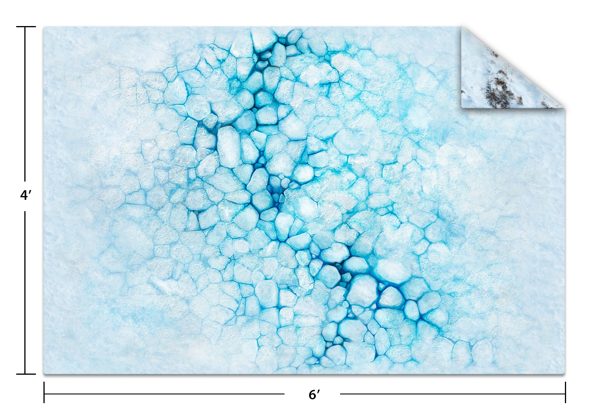 6x4 Game Mat - Ice Floe / Frozen Tundra