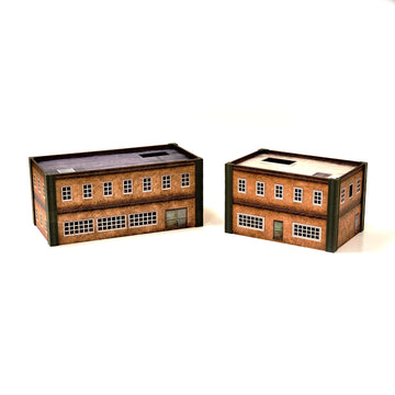 Metropolis Cityscape: Small and Medium Rectangle Concrete Buildings